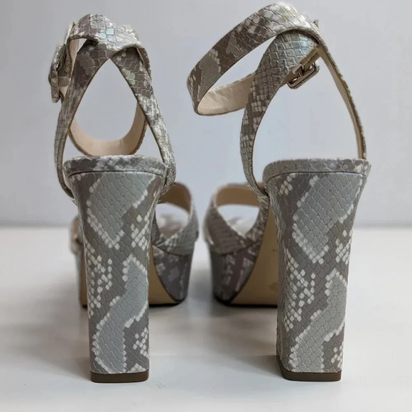 New Marc Fisher Faril Ankle Strap Platform Sandal Chic Cream Size 9 - Picture 9 of 12